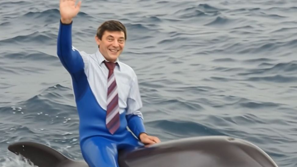 Я плыву на дельфине