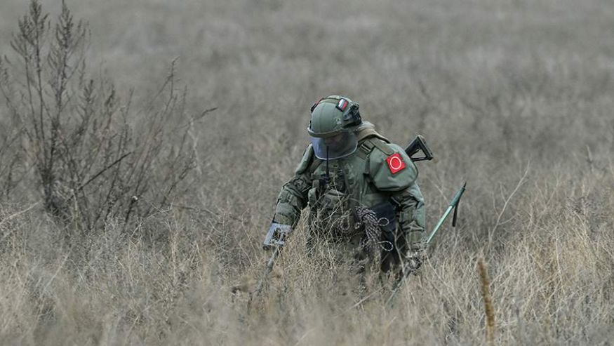 Сапер Калинин разминировал маршрут для прохода российских штурмовиков