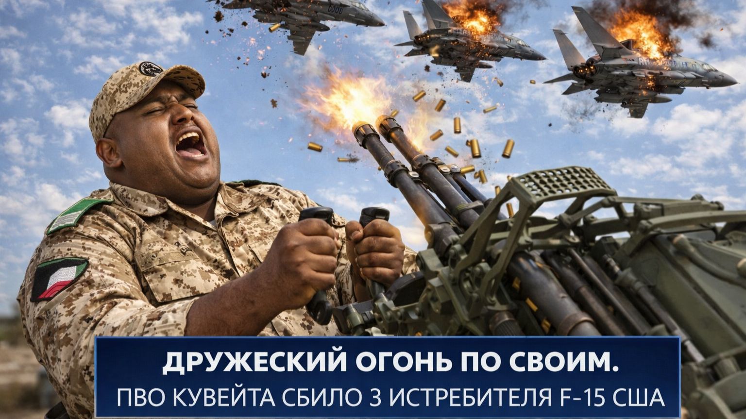 ПВО Кувейта работает на Иран? Один ПВОшник Ирана умудрился обнулить три американских F-15