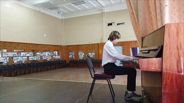 Мисливец Вячеслав 12 лет  И.С.Бах Трехголосная инвенция G-moll