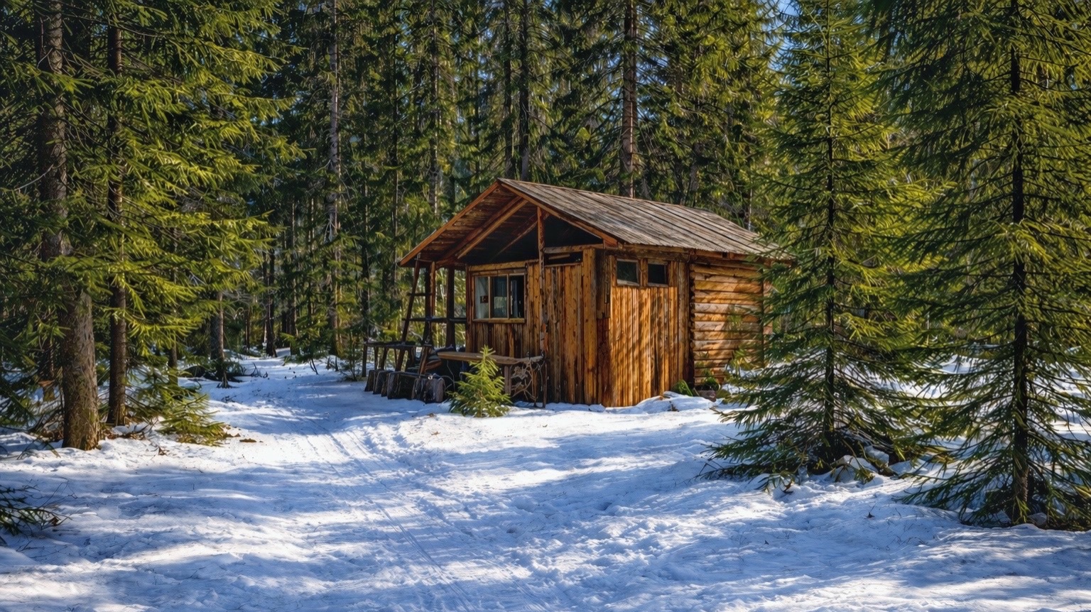 ФИНАЛЬНЫЙ ВЫЕЗД НА СНЕГОХОДЕ: ОБЪЕХАЛ ВСЕ ОКРЕСТНОСТИ ЖИЗНЬ В ТАЙГЕ