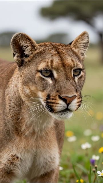 Гармония дикой природы: взгляд львицы природа дикиймир животные