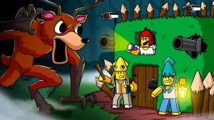 ЗАЩИТА БАЗЫ: 99 ночей в лесу Roblox! (анимационный мультфильм)