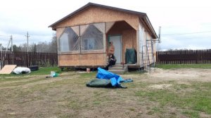 Деревня , Стройка ,Сняли осб , повесили жидкие окна (😁),.