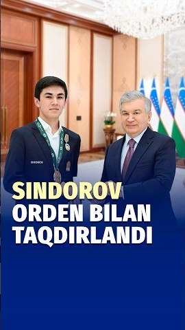 🍿 Javohir Sindorov orden bilan taqdirlandi