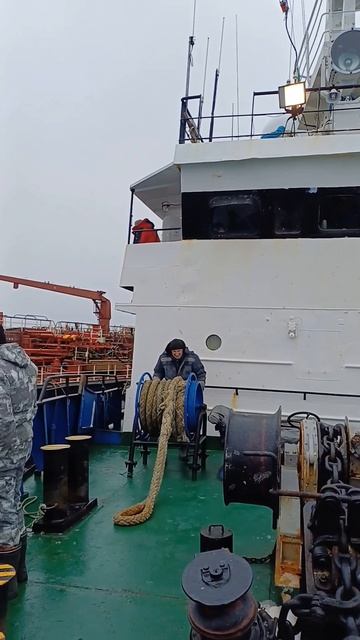Швартовка в море с ТАНКЕРОМ 