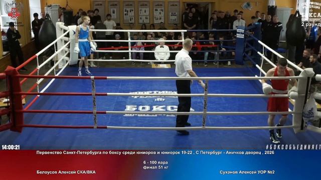 100 финал 51 кг Белоусов Алексей СКАВКА Суханов Алексей УОР №2