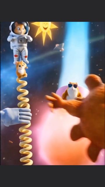 Куча белок в космосе и тёртый колобок-солнышко)