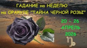 КОЗЕРОГ: ГАДАНИЕ на НЕДЕЛЮ с 20 по 26 АПРЕЛЯ 2026 года на Оракуле "ТАЙНА ЧЕРНОЙ РОЗЫ"!!!