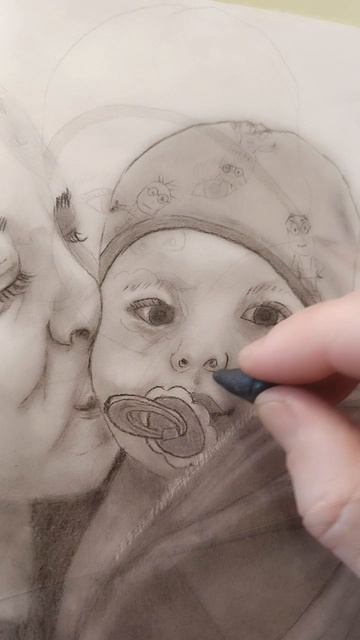 Портрет угольным карандашом -