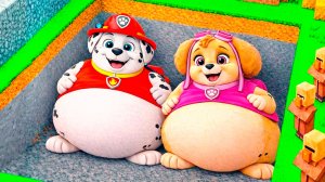 Я НАШЕЛ ЯМУ ТОЛСТОГО МАРШАЛА и ТОЛСТОЙ СКАЙ ЩЕНЯЧИЙ ПАТРУЛЬ В МАЙНКРАФТ МУЛЬТИК