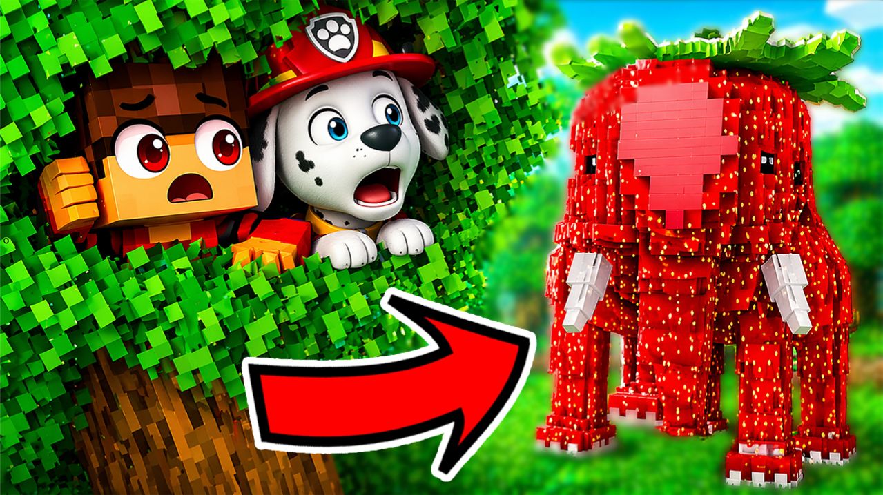 🍓 ОН НАШЁЛ МЕНЯ… STRAWBERRY ELEPHANT ПРИШЁЛ ЗА МНОЙ В МАЙНКРАФТЕ!