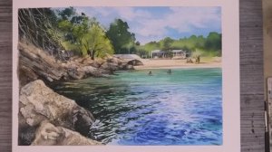 Как нарисовать морской пейзаж акварелью