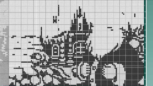 Новый год - (New year) [★★★★★] 110х70 чёрно-белый японский кроссворд