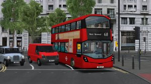 Поездка на Wright Streetdeck по маршруту №68 по карте London