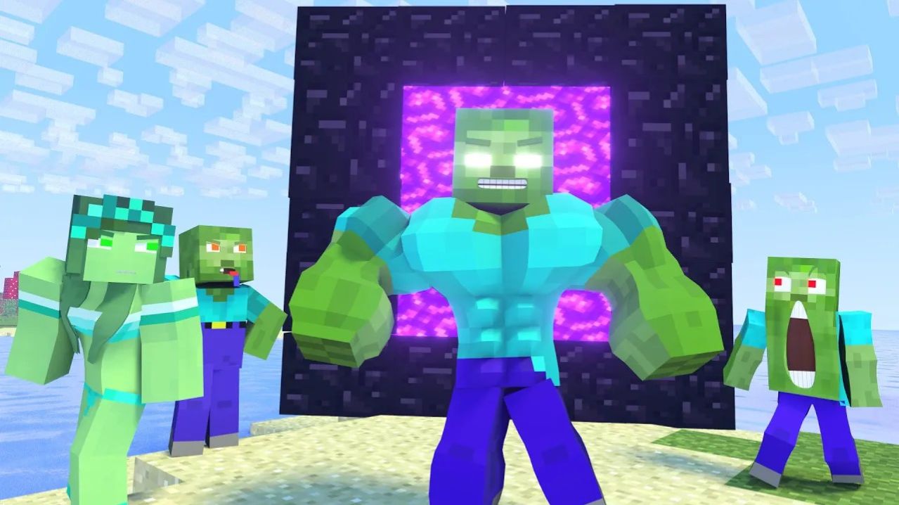 Лучшая история о соперничестве ｜ ГЕРОБРИН-Зомби против Зомбо. Майнкрафт Мультик