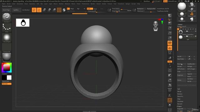 6. Subtool Pallete And Live Booleans