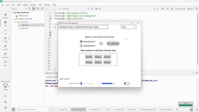 11.1 - Compile-Time Vs Run-Time Styles？ ｜ Qt Quick Controls Styling
