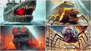 МУЛЬТИКИ ПРО МАШИНКИ 🚗 Томас ЕХЕ против Монстр Скорой Помощи 🚑 ПОЖИРАТЕЛЬ АВТОБУСОВ И ЧЕРВЬ