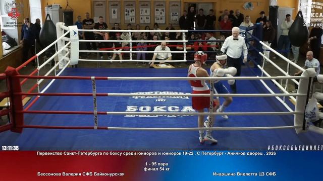 95 финал 54 кг Бессонова Валерия СФБ Байконурская Инаршина Виолетта ЦЗ СФБ