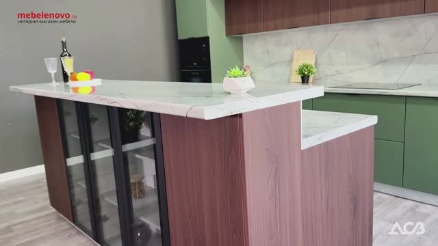 Кухня Ройс Оливко-зеленый и Американский шоколад смотреть онлайн