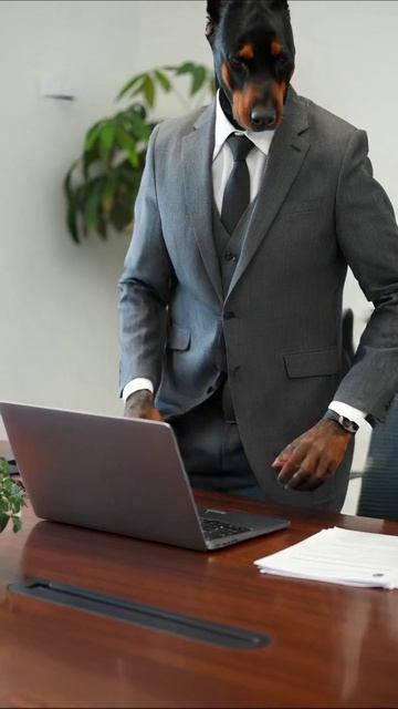 Собака в офисе: бизнес на лапах! #смешно #офиснаяжизнь #собака