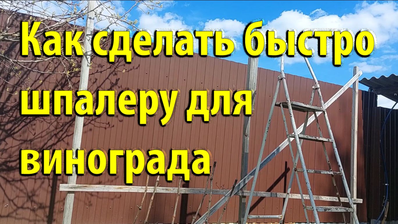 Как сделать быстро шпалеру для винограда своими руками