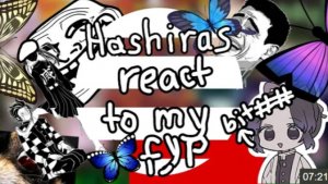 •, • Hashiras React To My Fyp  Giyushino Obamitsu