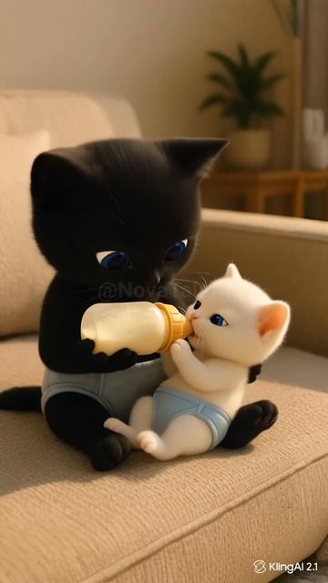 Продолжение истории белого и черного котиков
#котики #мультик #дружба #братья
