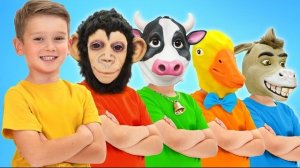 Майк играет в прятки со своим дядей — история о масках животных