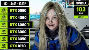 Pragmata | RTX 5050 vs 4060 vs 3060 Ti vs 3060 vs 3050 vs GTX 1650 | 1080p-4K | DLSS 4, FSR