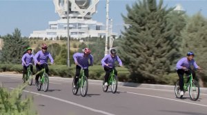 Банкиры Туркменистана провели велогонку на 30 км в Ашхабаде