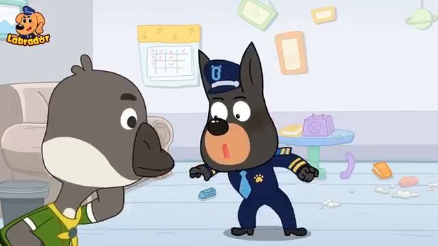 Baby Swan Got Lost Police Cartoon Safety Sheriff Labrador