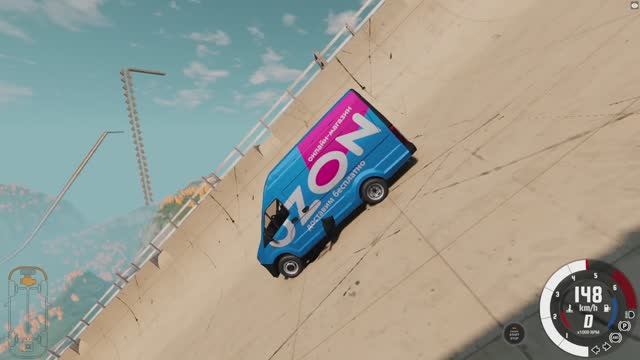 ЭПИЧЕСКИЙ СПУСК С ГОРЫ НА РОССИЙСКИХ МАШИНА В BEAMNG