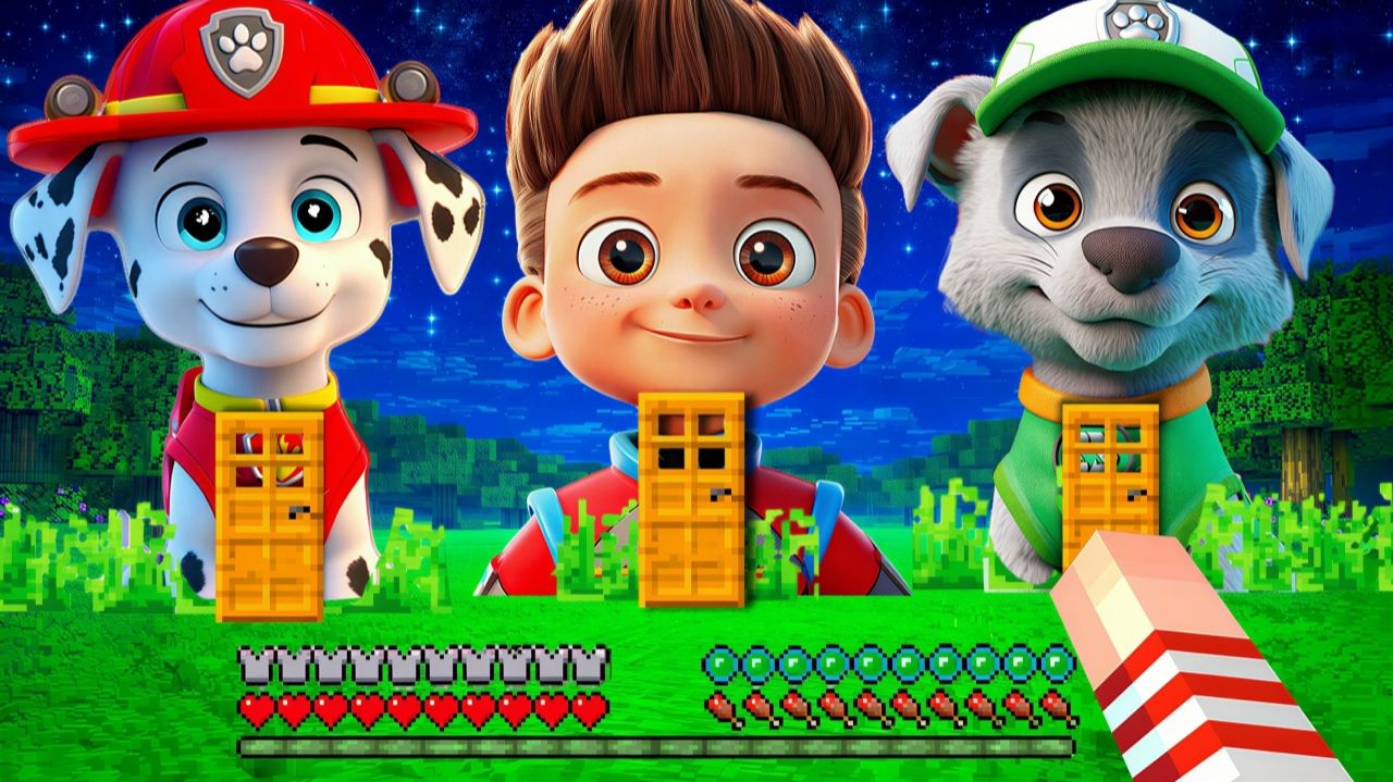 ЧТО НАХОДИТСЯ ВНУТРИ ЩЕНЯЧИЙ ПАТРУЛЬ  МАРШАЛ РАЙДЕР РОККИ в МАЙНКРАФТ