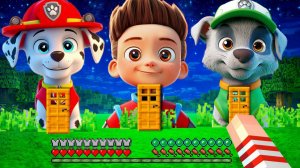 ЧТО НАХОДИТСЯ ВНУТРИ ЩЕНЯЧИЙ ПАТРУЛЬ  МАРШАЛ РАЙДЕР РОККИ в МАЙНКРАФТ