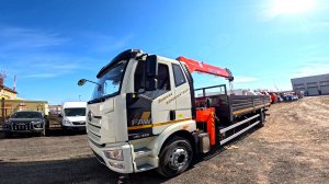 2025 FAW J6L 4х2 С КМУ HANGIL HGC 756 ОБЗОР