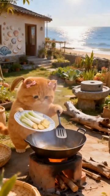 Котейка готовит #Котики️ #нейромульт #Мурр #котик #Огогого #Коты #Мама #Мултикадр #Зароботок #мяу