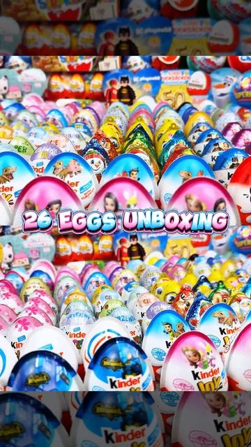 222 Сюрприза 😱 Распаковка 26 яиц! Киндер
