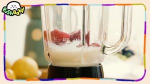 Everyday life of PushPush  Strawberry milk in a blender Puppet  PushBaby Official