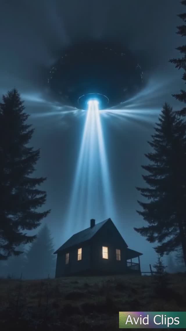 Летающая тарелка больших размеров зависла над домом 🌌