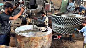 21 день, производственный процесс обработки 3-х тонного зубчатого колёса по технологии 100 летней да