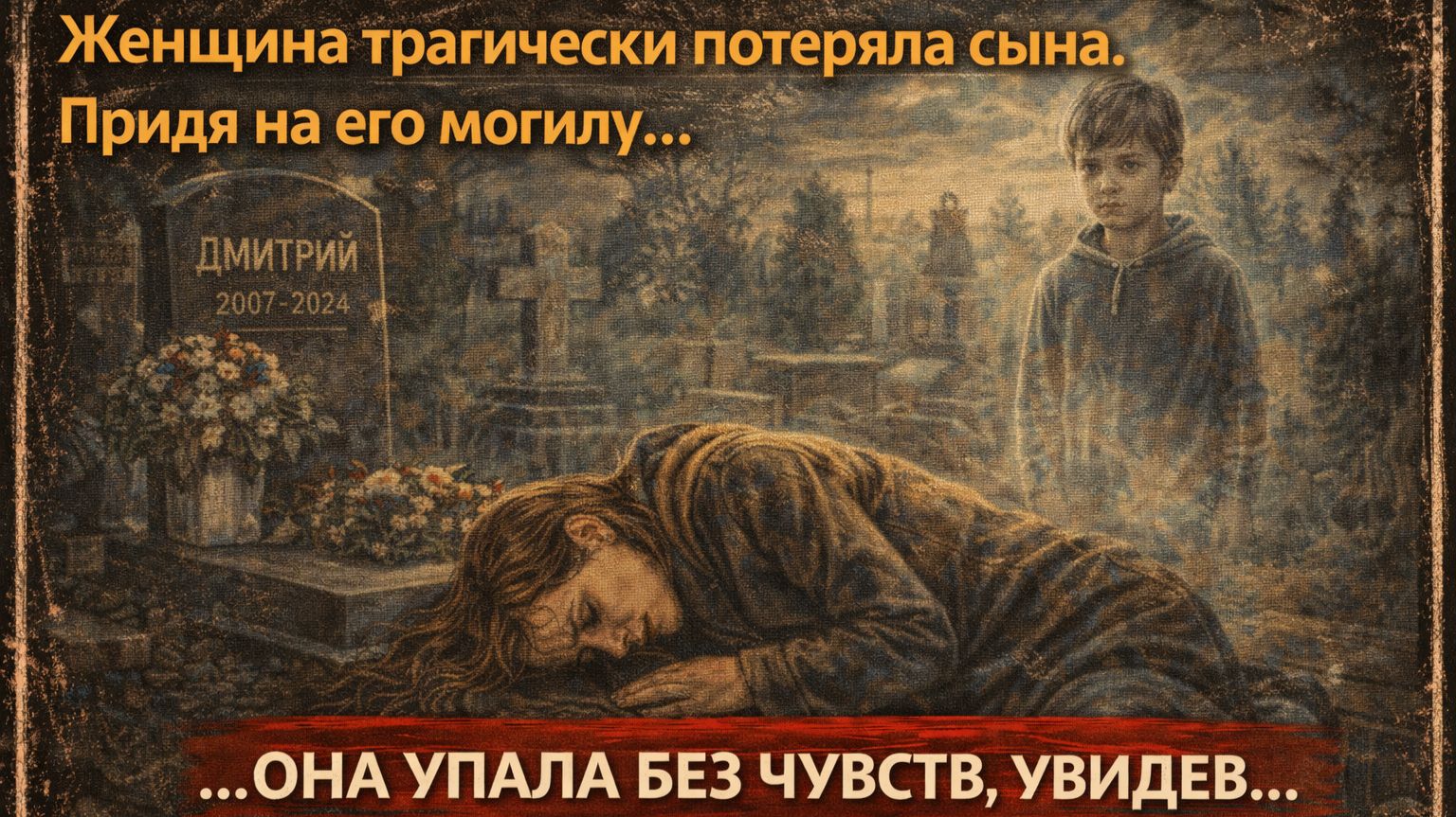 Аудио рассказ: Потеряв сына, она пришла на могилу… Но увиденное лишило её сознания
