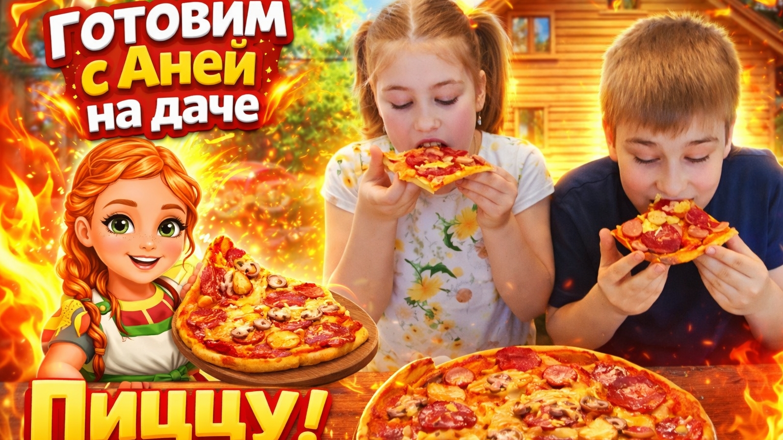 ГОТОВИМ ПИЦЦУ НА ДАЧЕ 🍕 | Готовим с Аней — Самый вкусный рецепт!