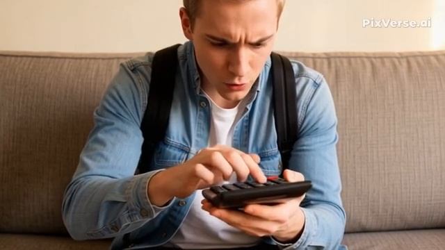 Умный человек в очках делит на 0 на 0 на калькуляторе!