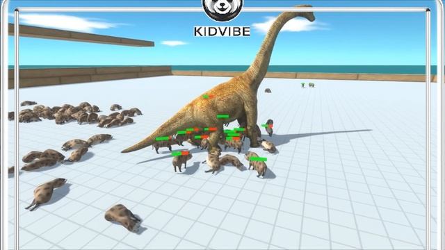 ДИНОЗАВРЫ ПРОТИВ ТЫСЯЧИ СВИНЕЙ. Я В ШОКЕ ОТ КАЖДОГО СРАЖЕНИЯ!!!