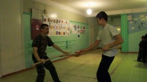 2013.02.18. Отработка техники боя на шестах (2)