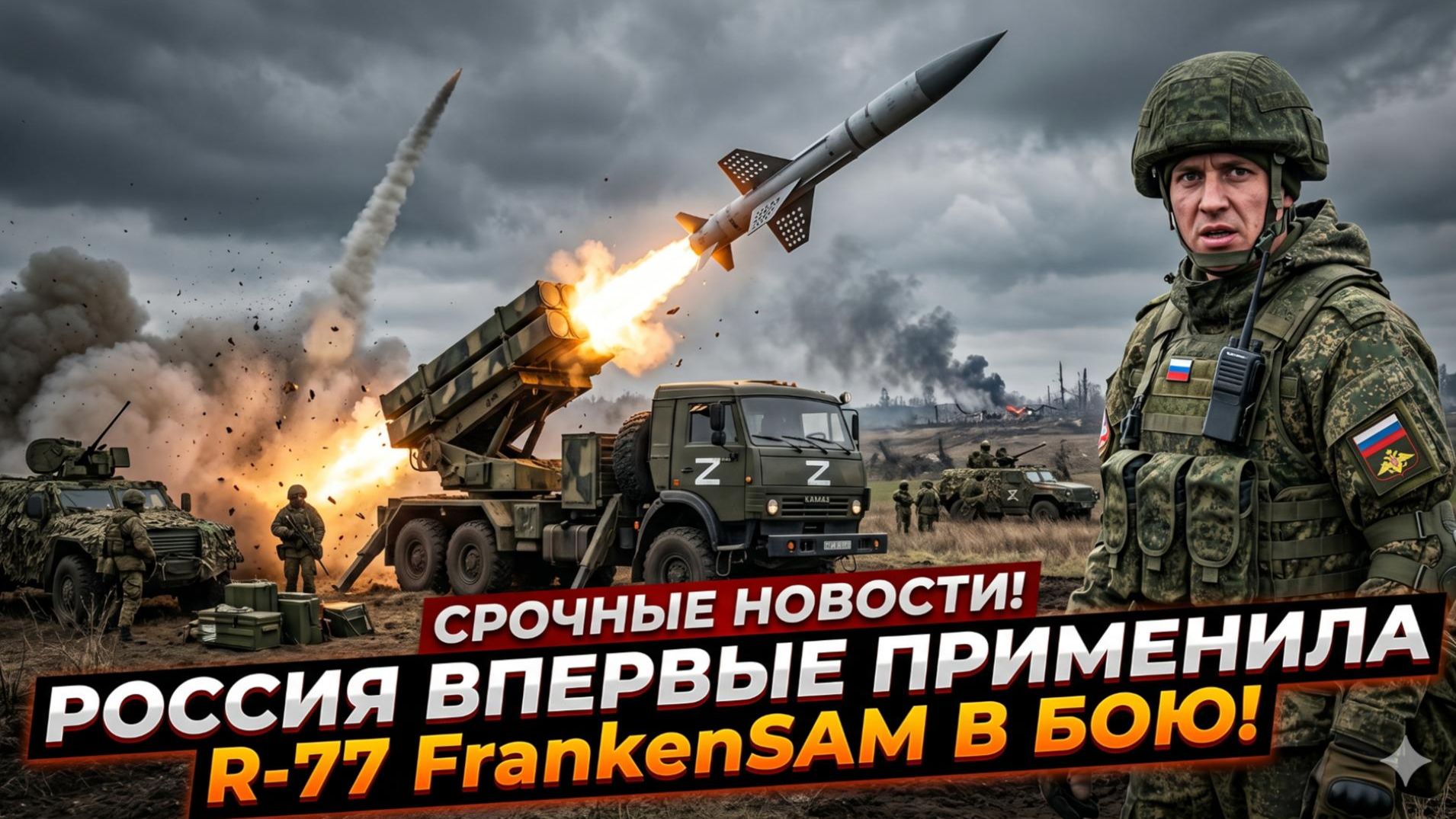 💥 Россия впервые ударила FrankenSAM: ракета R‑77 уничтожает цели в воздухе