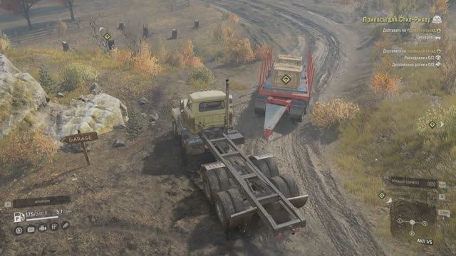 SnowRunner исследование карты + выполнение доставки первого груза 1