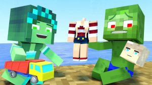 Жизнь, любовь, Дети, Зомма, Зомби, Сломанная кукла. Майнкрафт Мультик